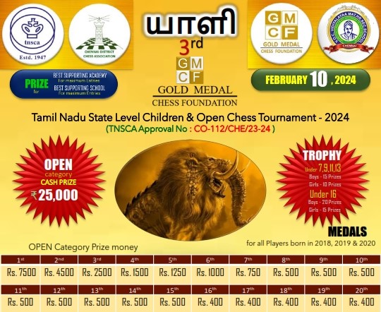 Star Chess 10th TN State Level Childrens and Open Chess Tournament Trichy 2024